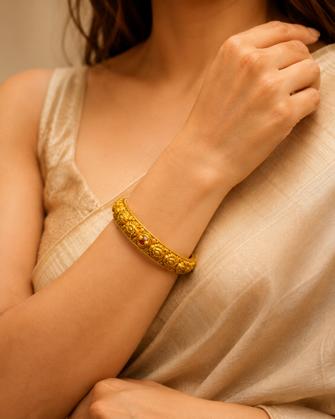 Gandaberunda Heritage Gold Bangle