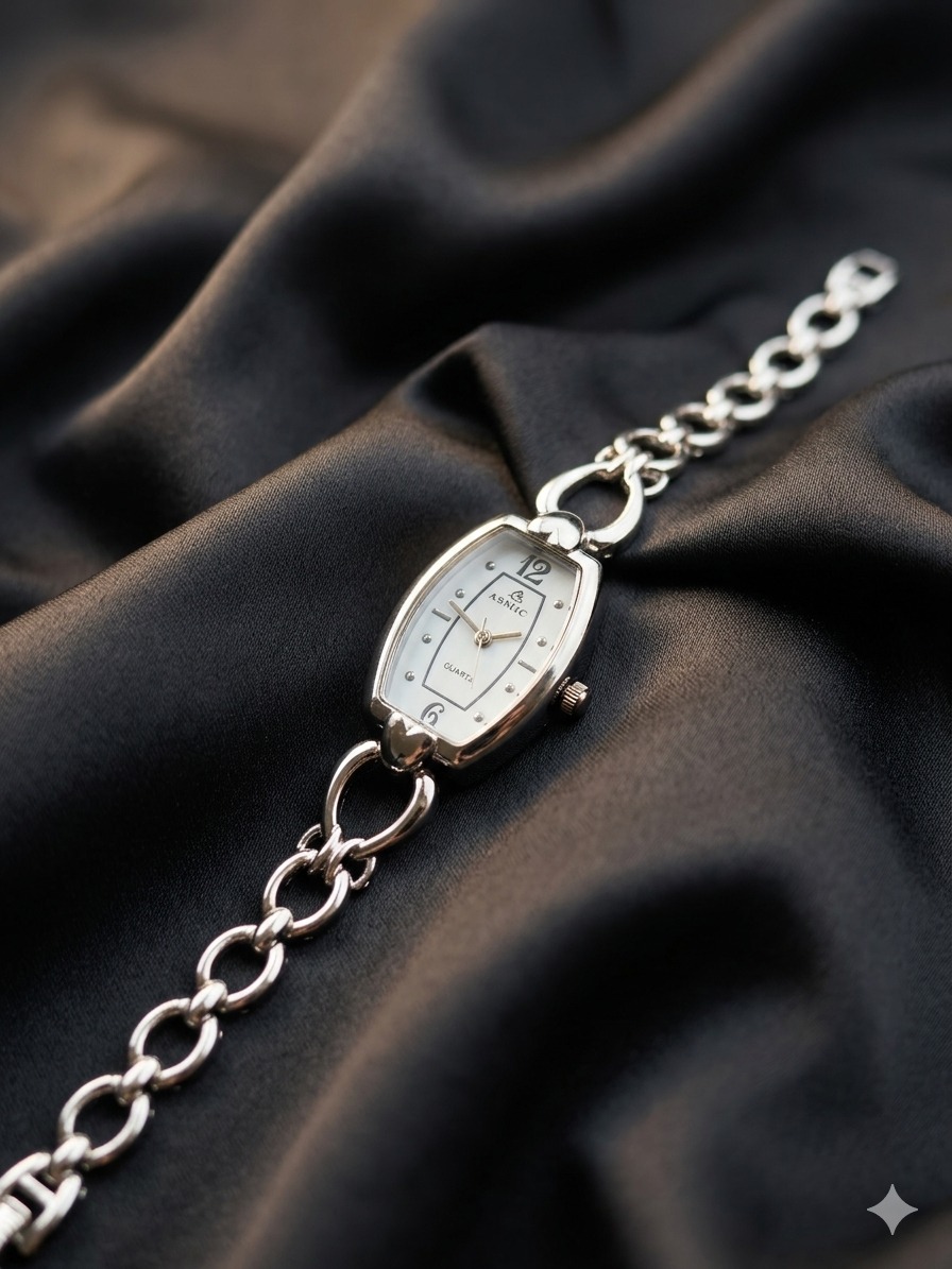 Sleek Silver Link Watch