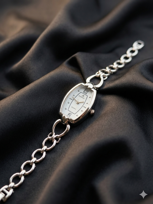 Sleek Silver Link Watch
